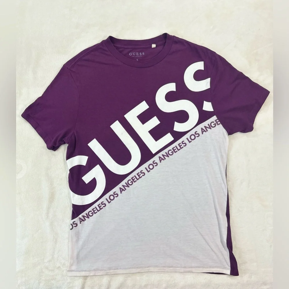 GUESS – Bold Diagonal‎ Logo short sleeve Tee - small - Picture 2 of 11